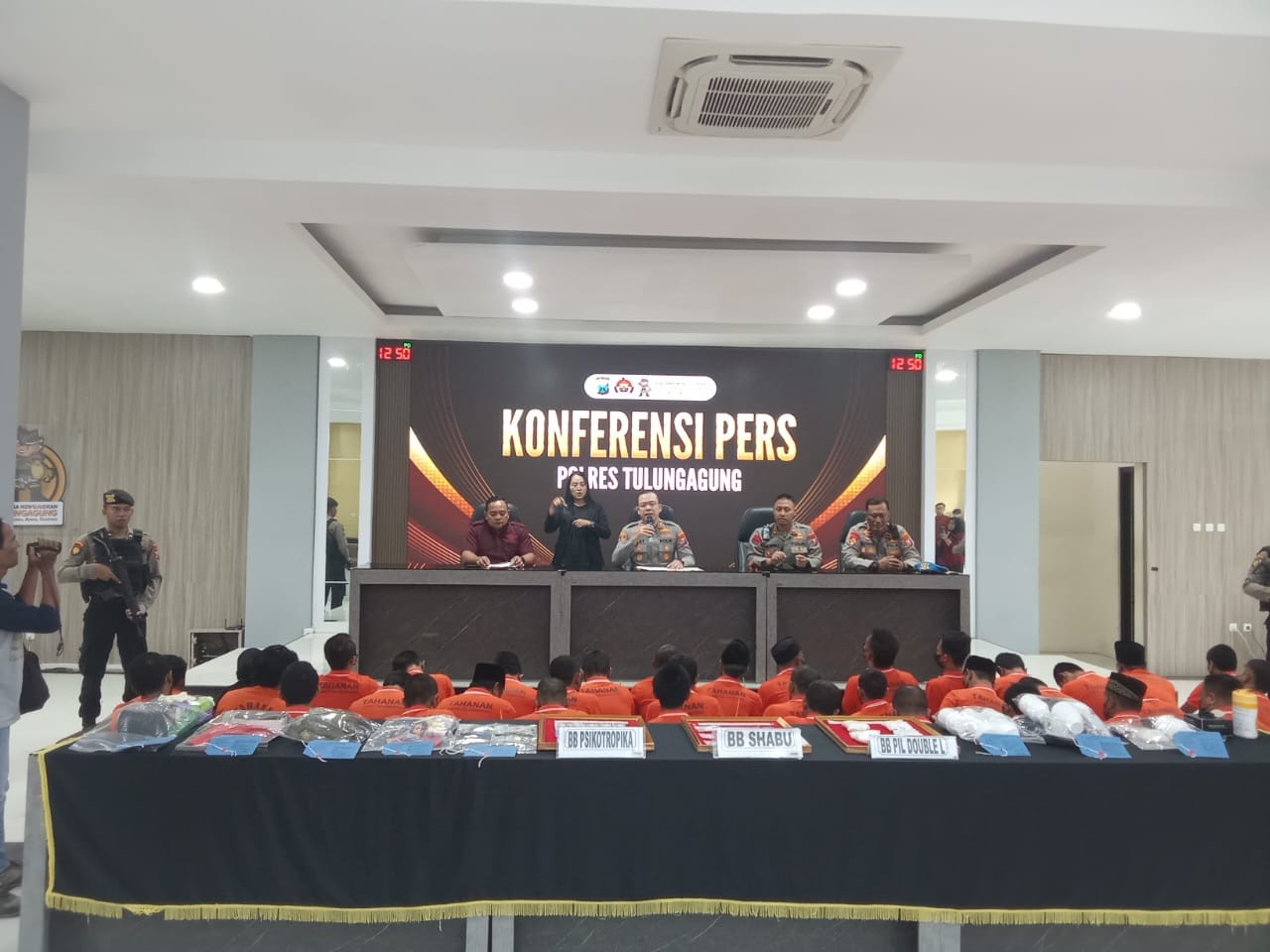 Polres Tulungagung Menggelar Pers Rilis 36 Kasus Narkoba dalam Tiga Bulan